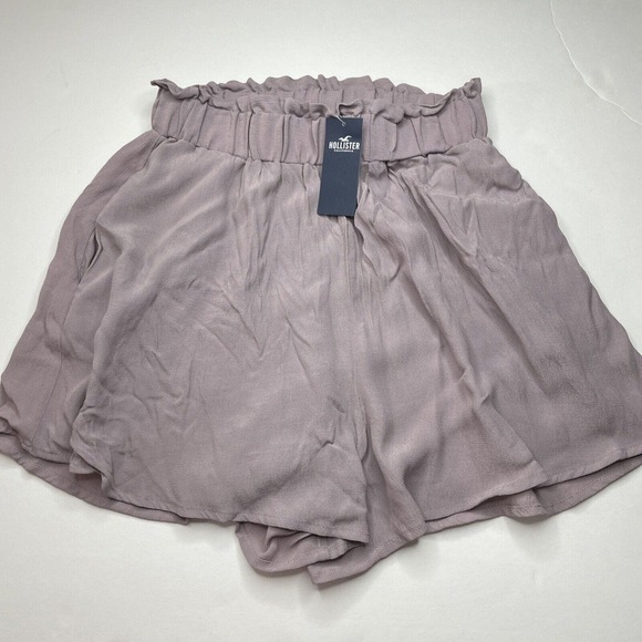 NWT Hollister Ultra High Waist Lavender Purple Shorts Elastic Waist Size S Small - Picture 1 of 7